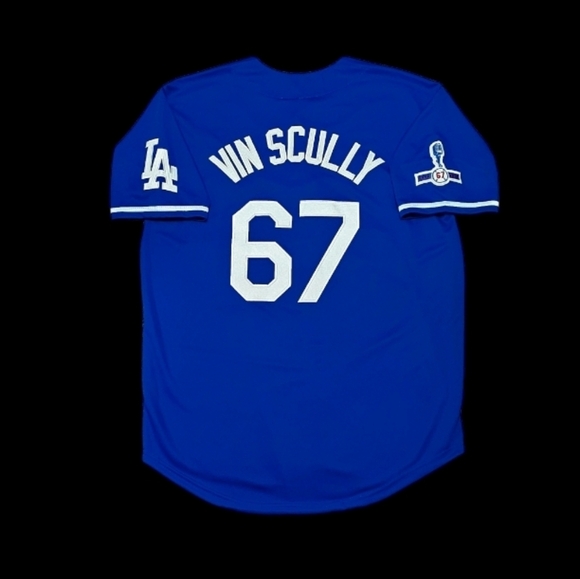 Vince Scully Jersey LA Dodgers VIN & 1950-2016 Sleeve Patches! NEW With Tags🎁